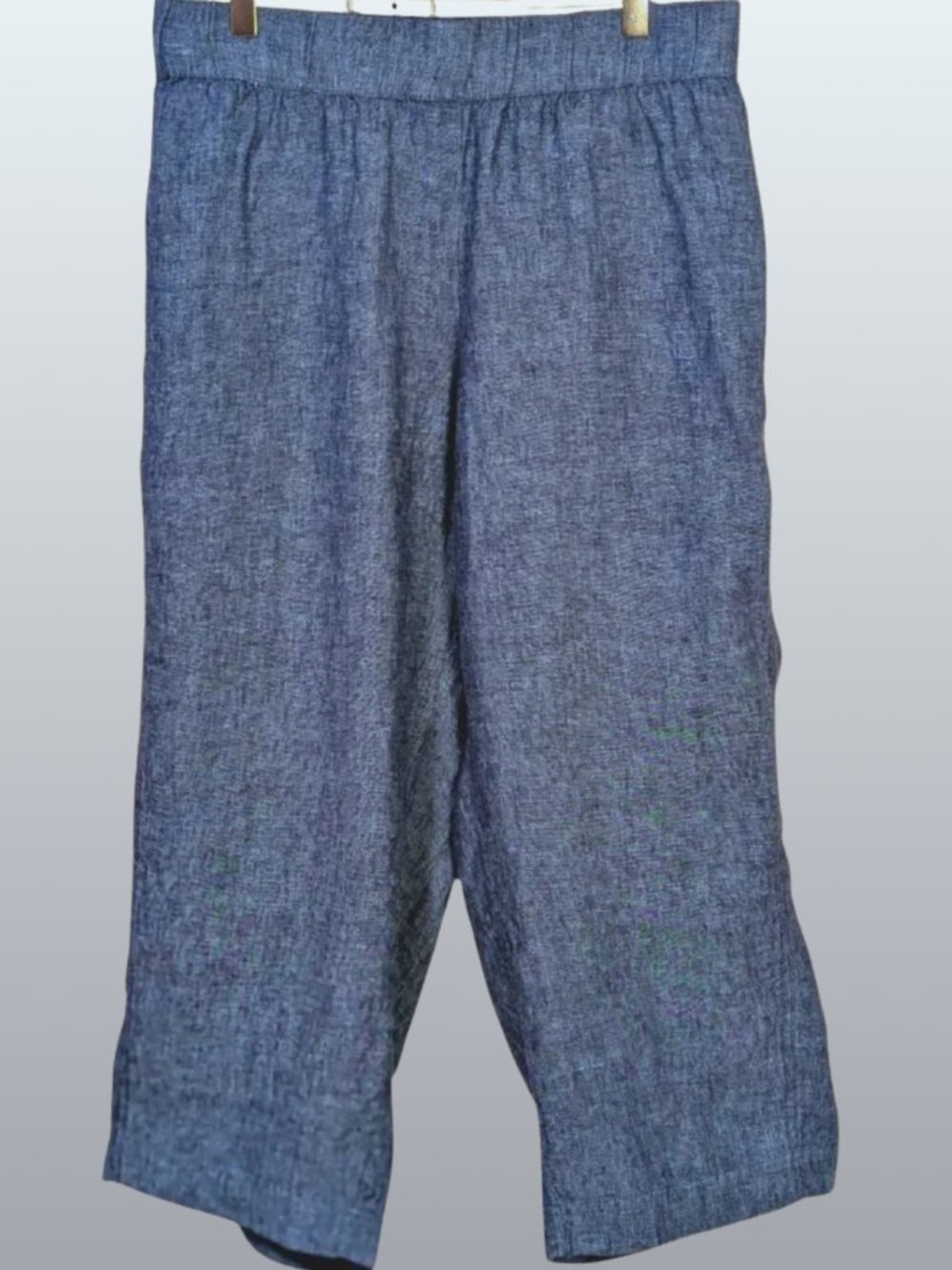 J. Jill PureJill 100% Linen Wide Leg Crop Pants 2X Lagenlook Minimalist NWT